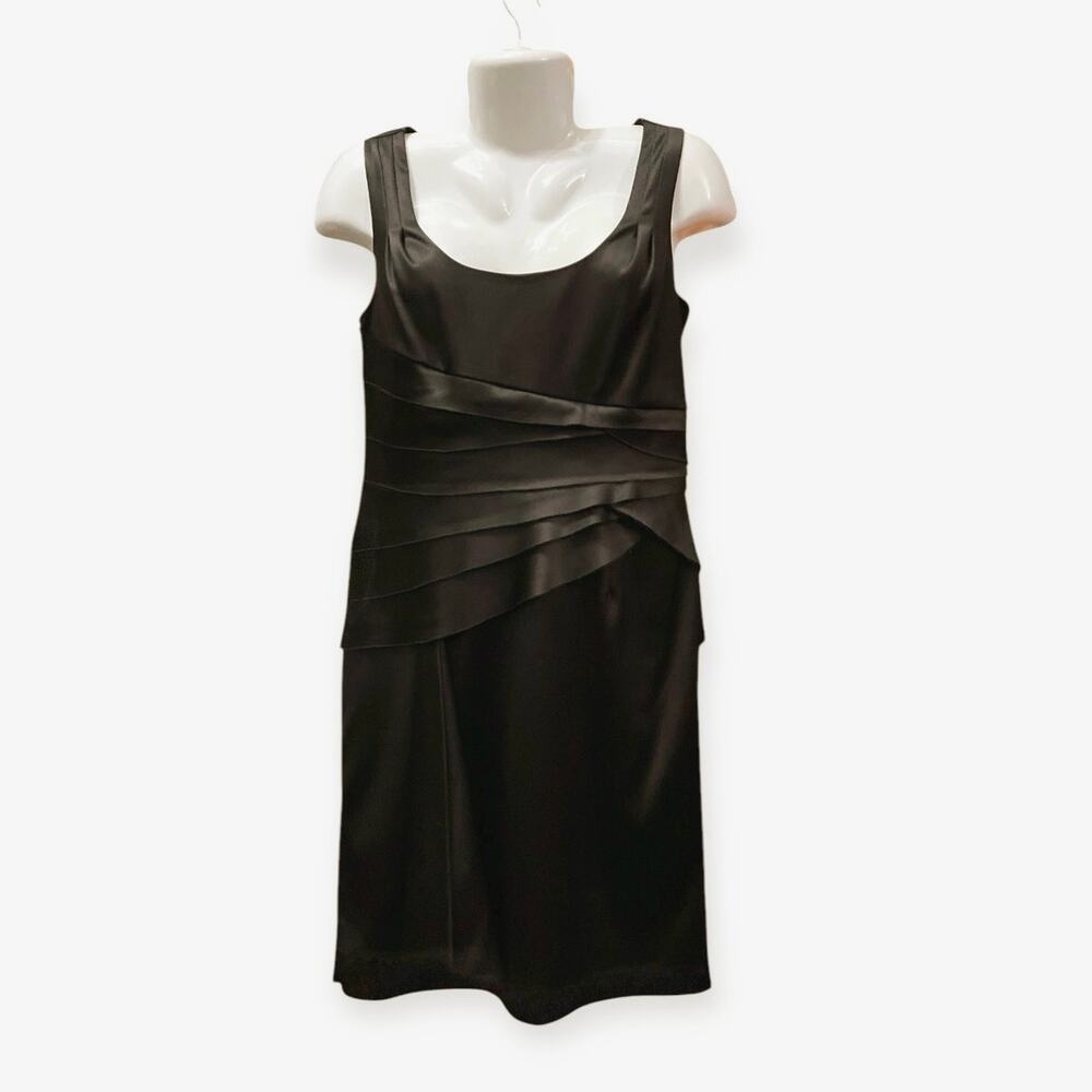 Max and Cleo Women's Black Sleeveless Elegant Cocktail Sheath Chic Dress SZ 10